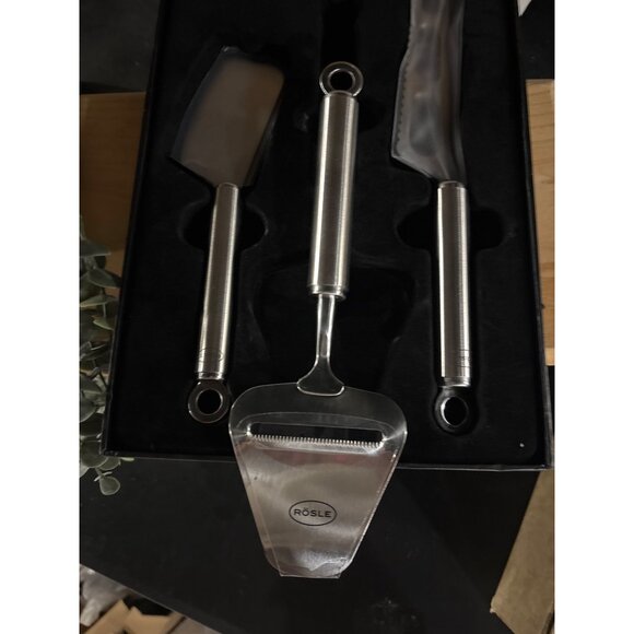 Rösle 3-Piece Stainless Steel Cheese Knife & Spreader Set NIB - Picture 10 of 16